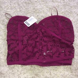 Purple crop top/bra